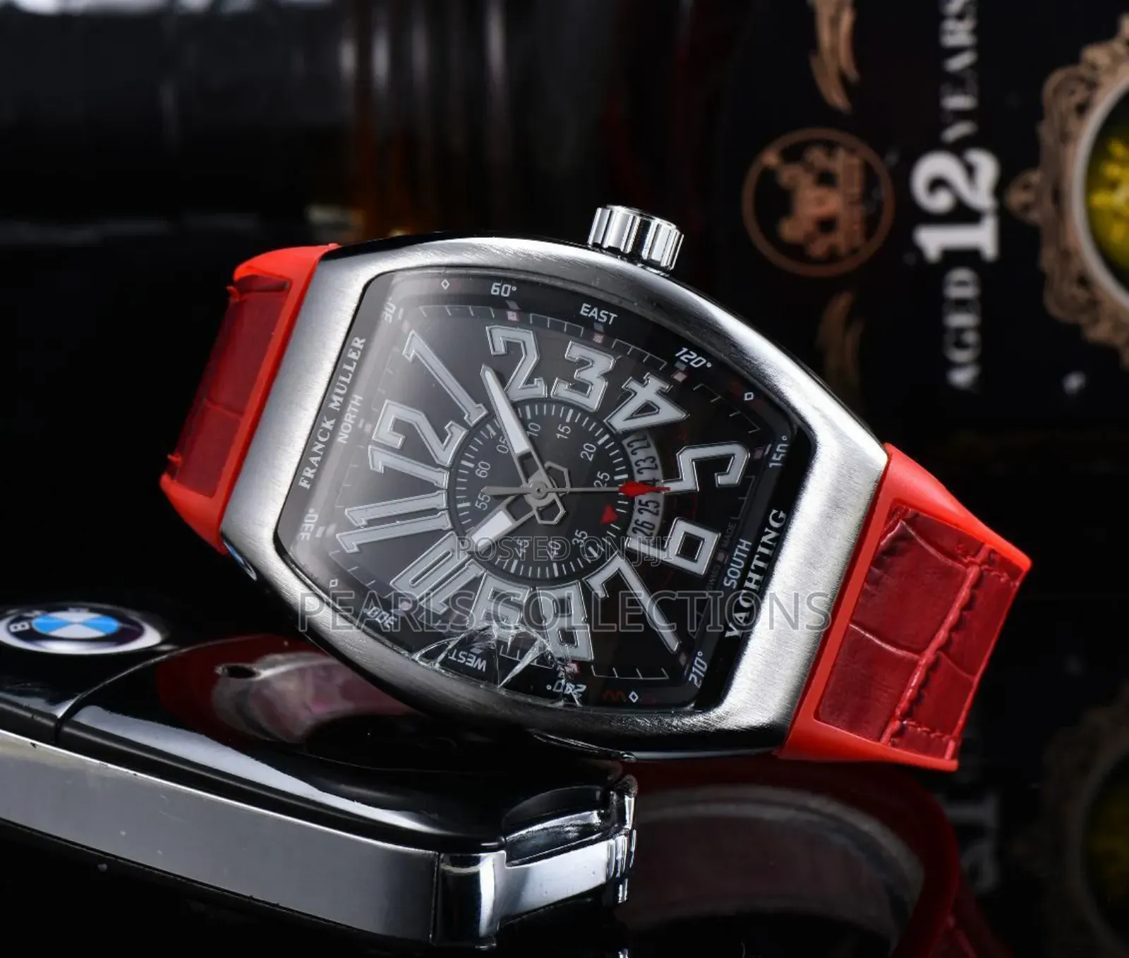 Frank Muller Leather/Chain Wristwatch Automatic Chronograph