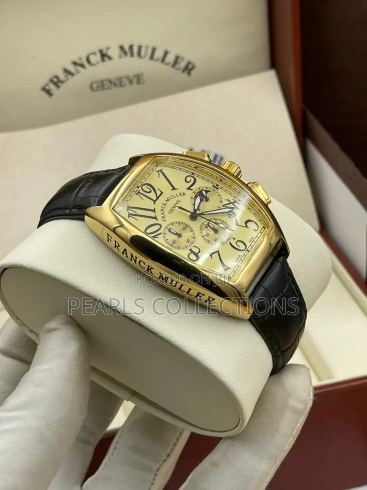 Frank Muller Leather/Chain Wristwatch Automatic Chronograph