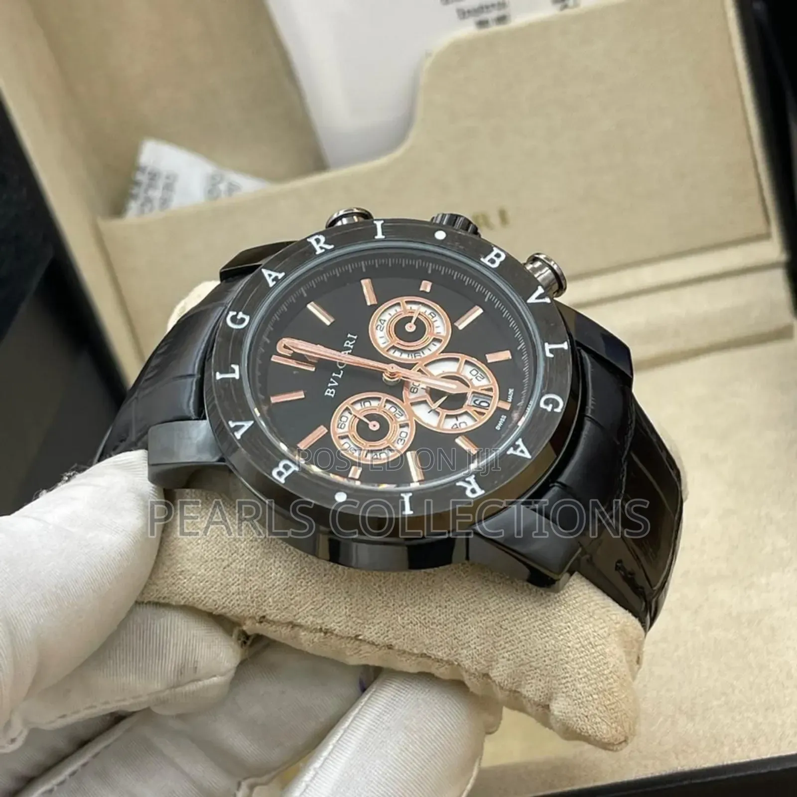 Frank Muller Leather/Chain Wristwatch Automatic Chronograph