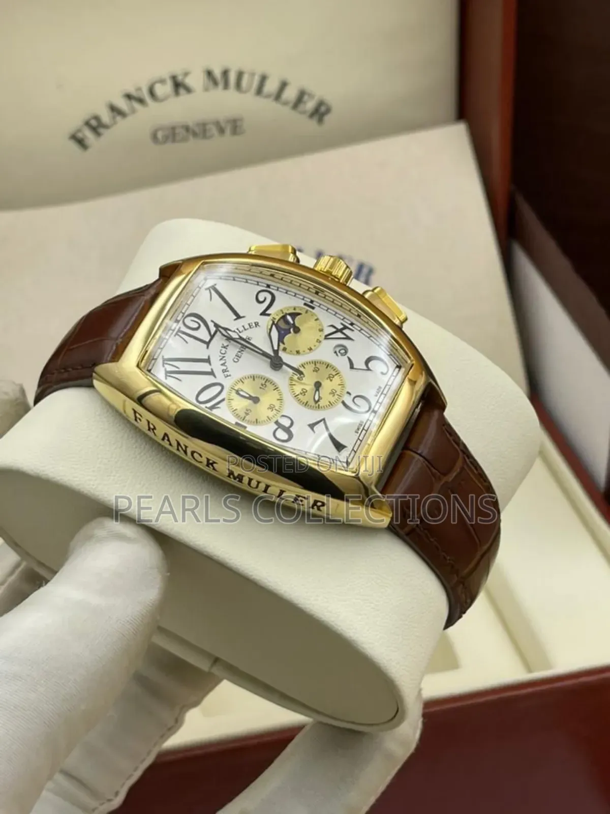 Frank Muller Leather/Chain Wristwatch Automatic Chronograph