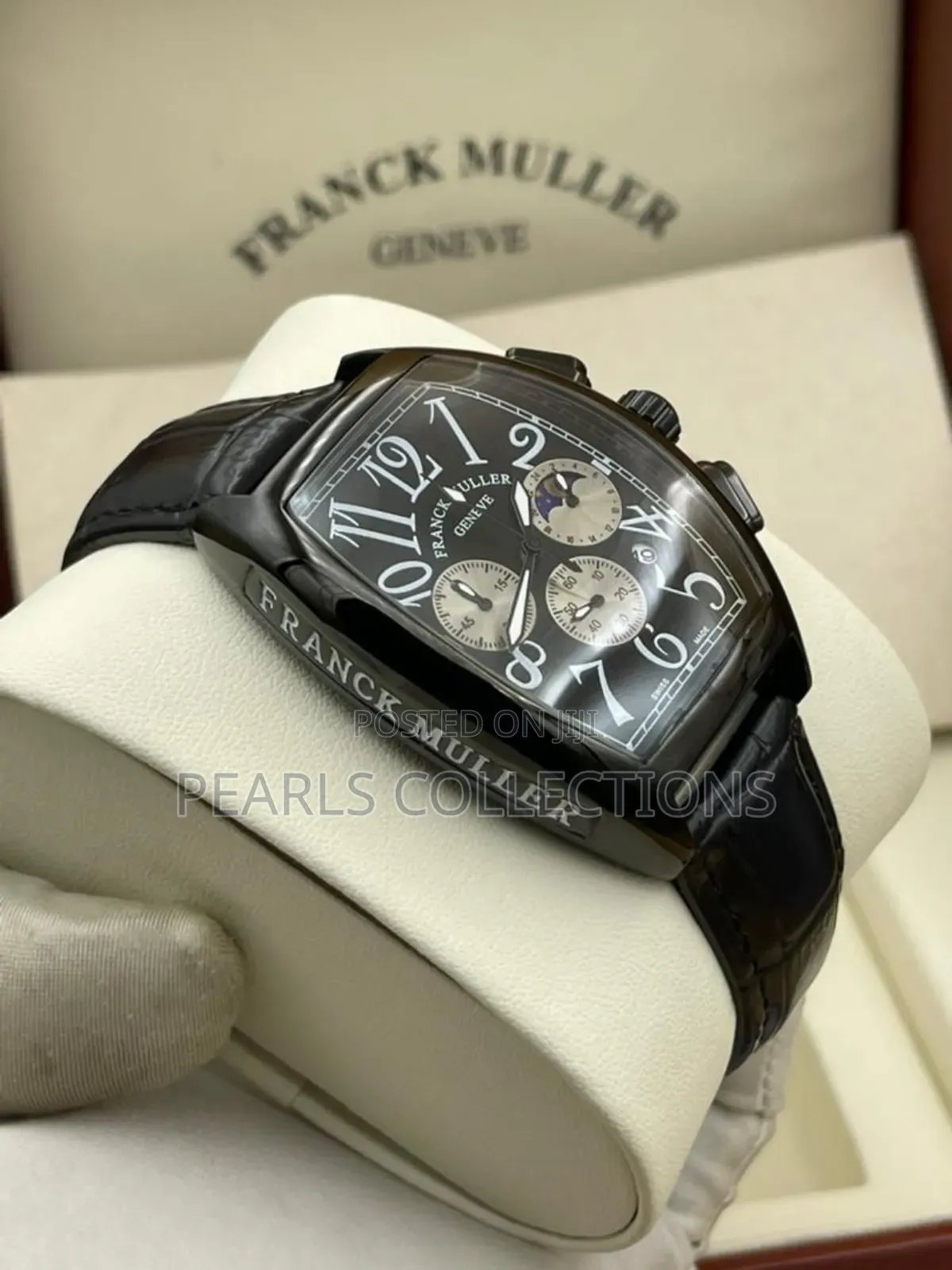 Frank Muller Leather/Chain Wristwatch Automatic Chronograph
