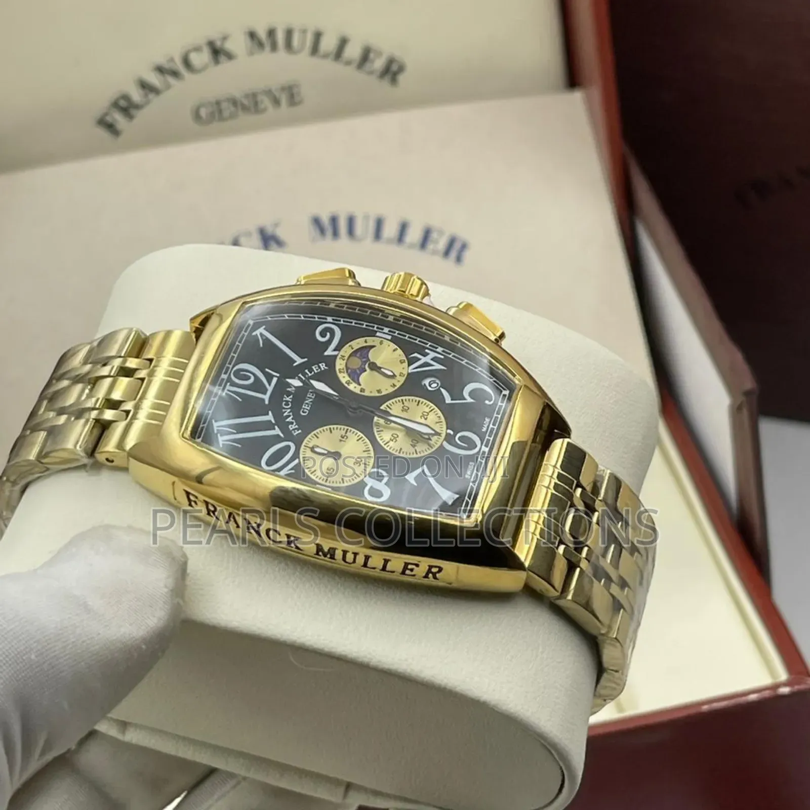 Frank Muller Leather/Chain Wristwatch Automatic Chronograph
