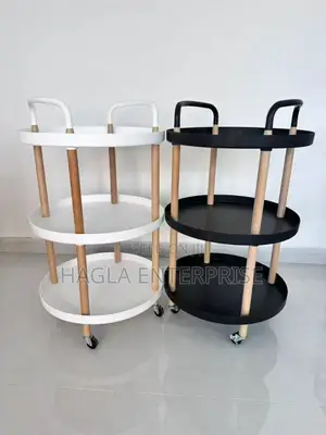 Round and Four Corner Big Luxury 3tier Trolley
