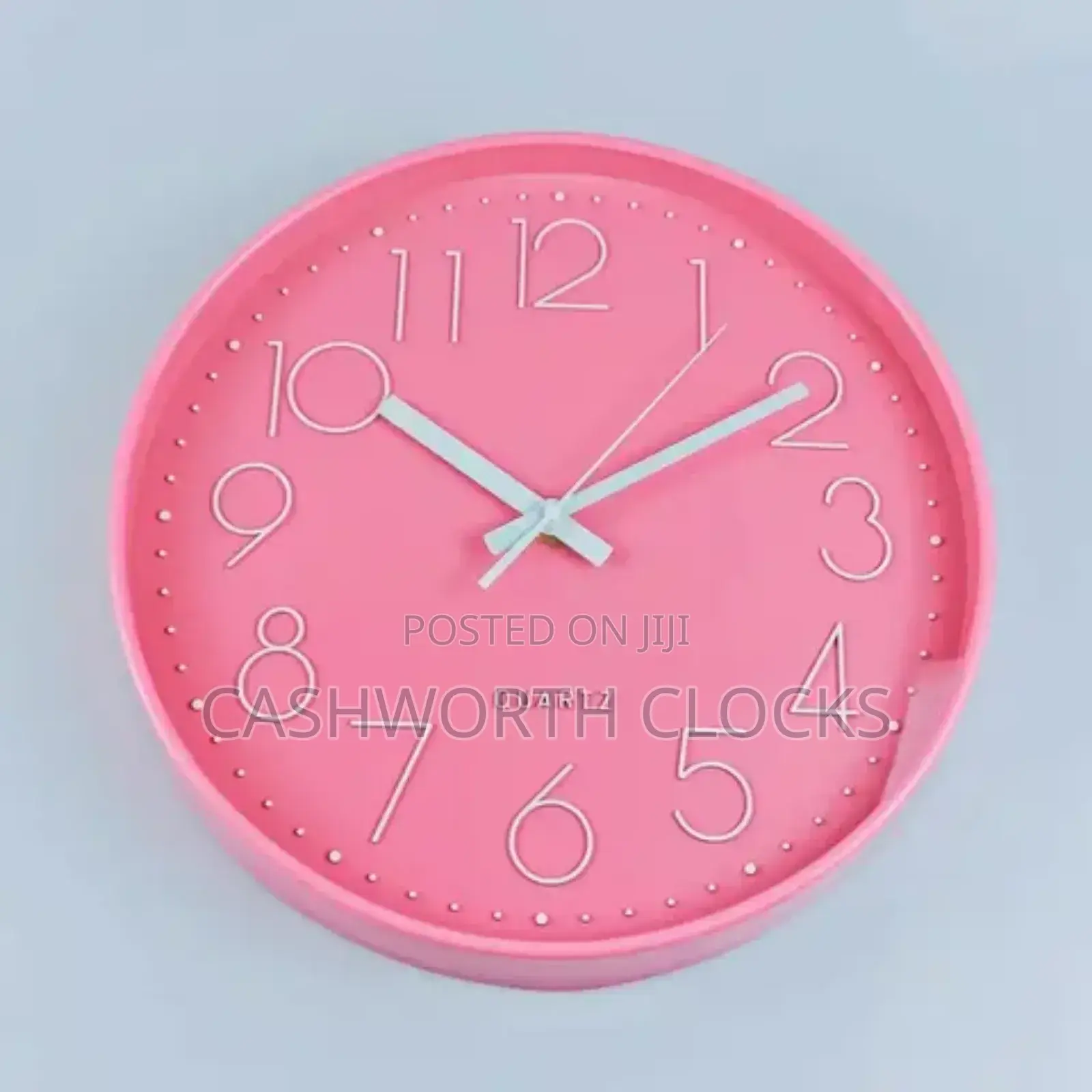 30cm Pink Sweep Engine Luxury Wall Clock