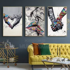 3 Set of 20/30 Abstract Love Ideas Art Wall Canvass