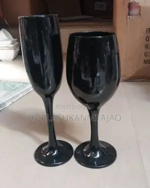 Quality Black Wine Glass and Champagne Glass