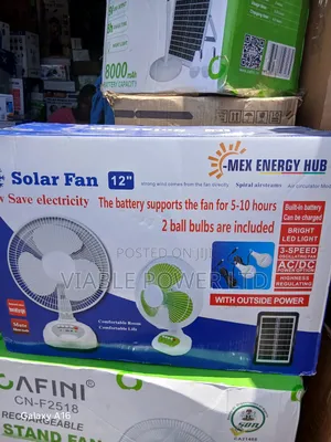 12inches Solar Fan With Two Led Bulbs Tested and Trusted