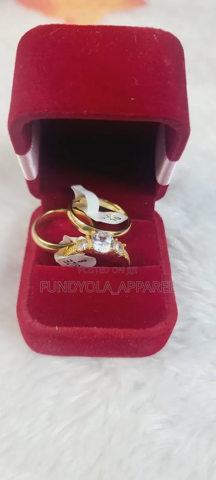 Gold Plated Titanium Wedding Set