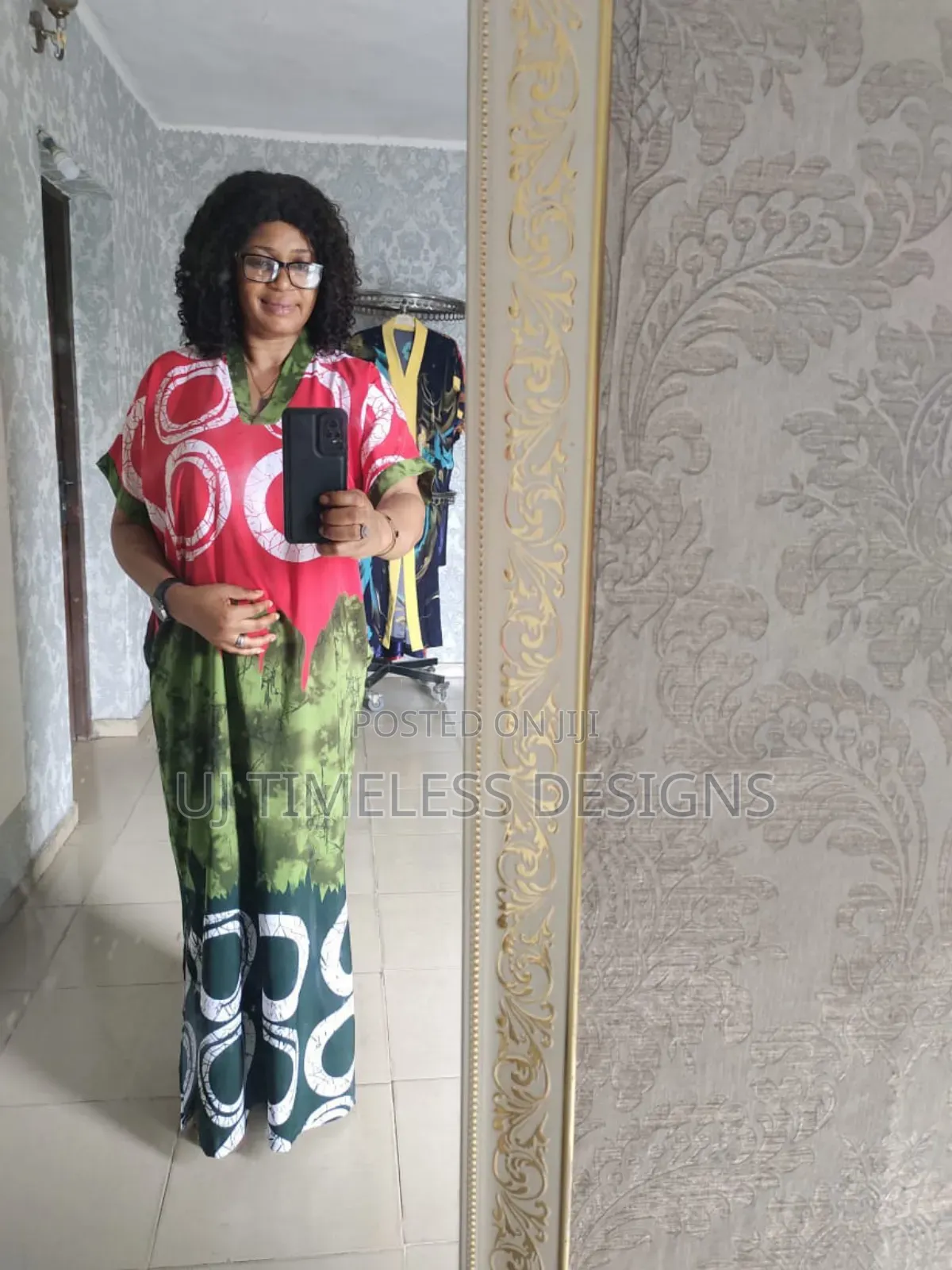 Adire Prints Crep Gown