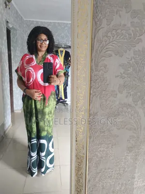 Adire Prints Crep Gown
