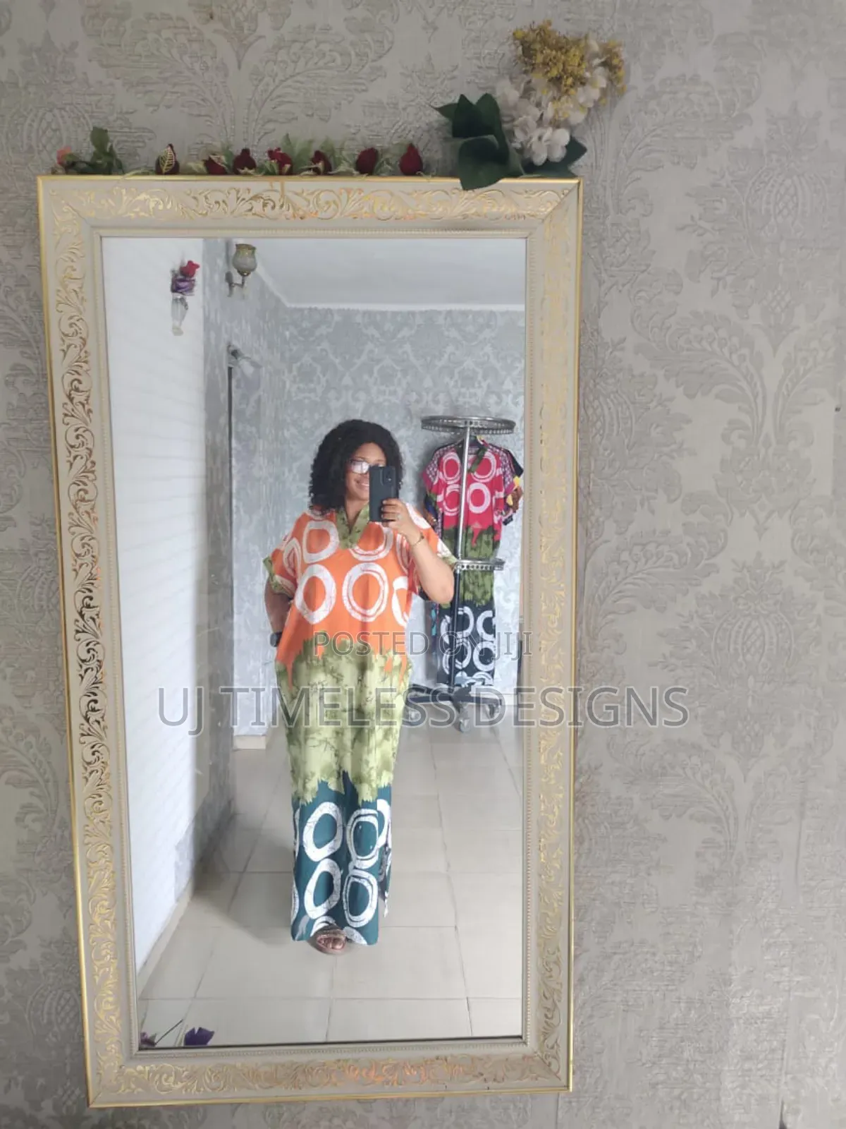 Adire Prints Crep Gown