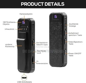 1080p Hd Body Camera With Night Vision
