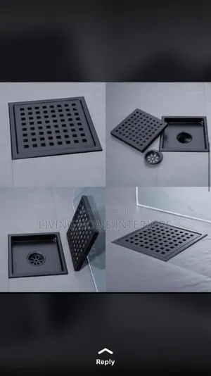 15 by 15 Black Floor Drain