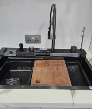 Piano Smart Luxury Kitchen Sink With 4 Buttons(Black)