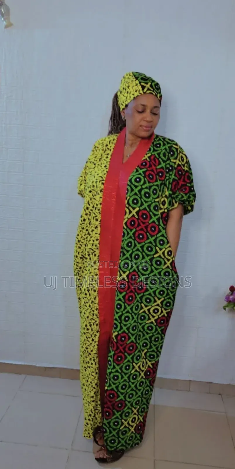 Long Ankara Gown With Asoke
