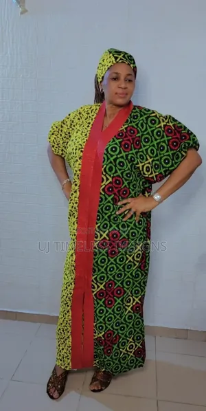 Long Ankara Gown With Asoke