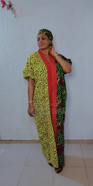 Long Ankara Gown With Asoke