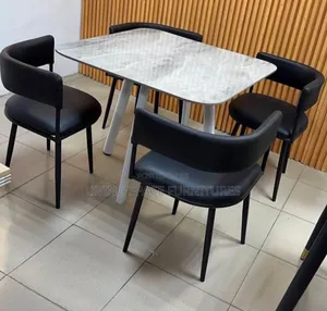 Marble Dining Set by 4 Chairs