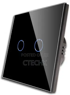 Cnbingo Double Black 2-Way Touch Light Switch
