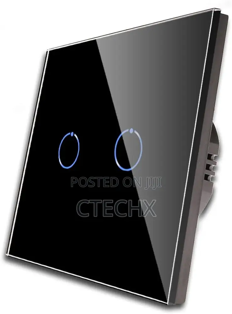 Cnbingo Double Black 2-Way Touch Light Switch