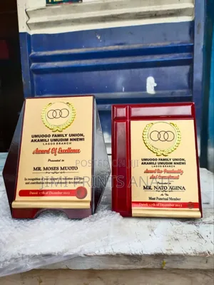 Wood Award With Template