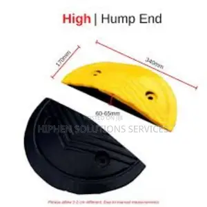 Quality Rubber Speed Bump Thick Black Rubber End