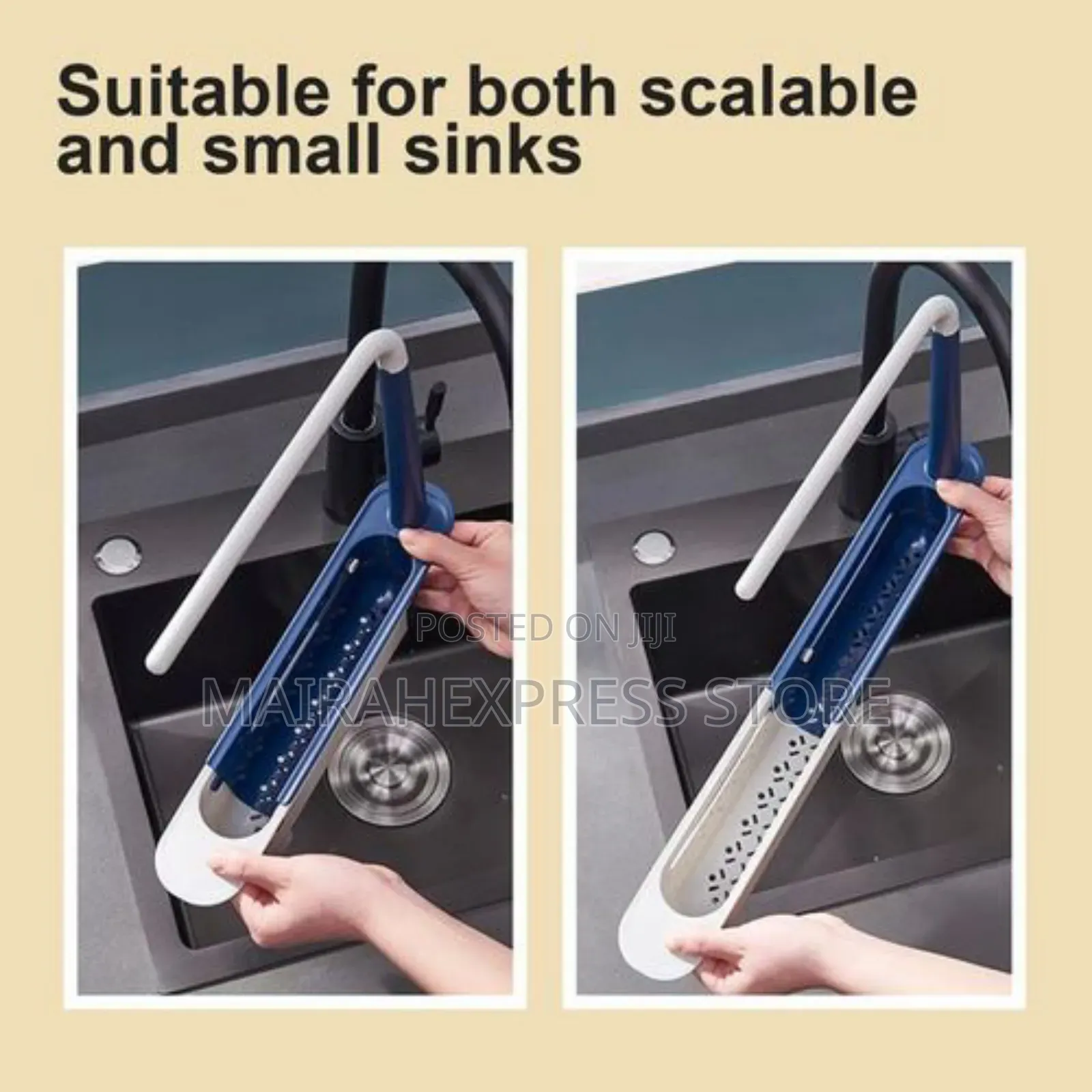 Telescopic Sink Shelf Kitchen Organizer Soap Sponge Holder