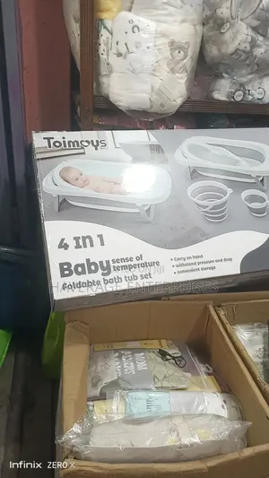 4 in 1 Toimoys Foldable Baby Bath Set Collapsible Bathtub