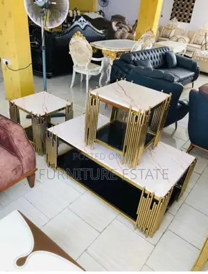 Marble Centre Table With 2 Side Stools