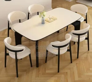 Quality, Simple Dining Set of 6 Chairs With Table