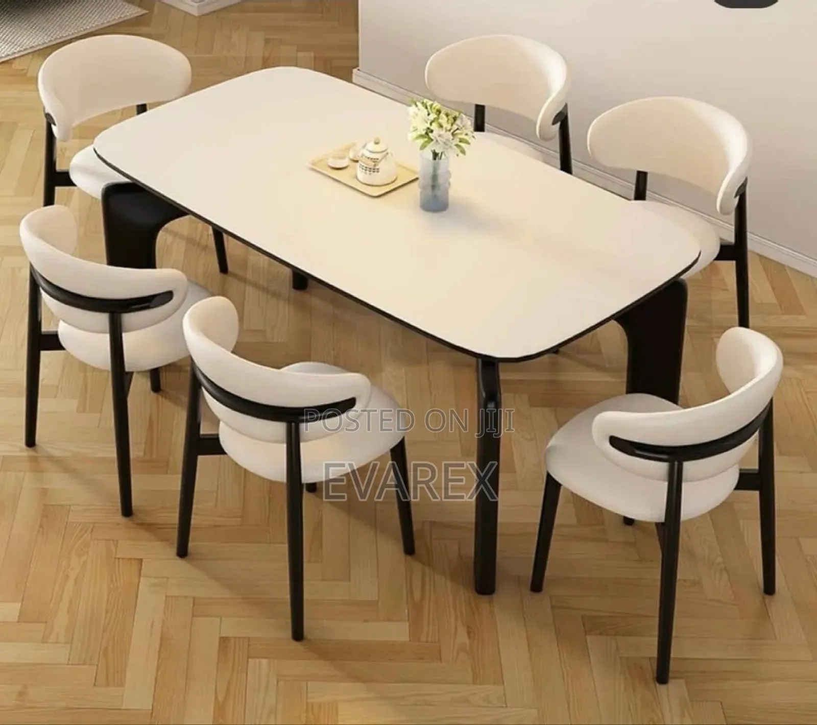 Quality, Simple Dining Set of 6 Chairs With Table