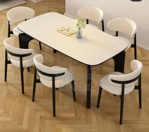 Quality, Simple Dining Set of 6 Chairs With Table