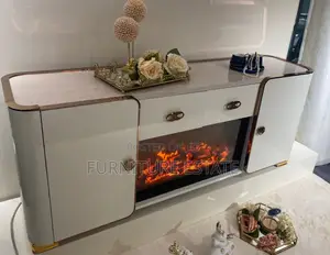 Tv Stand With Electric Fireplace, Remote Control, and Drawer