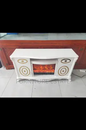 Standard Tv Stand With Electric Fireplace, Remote, Drawers