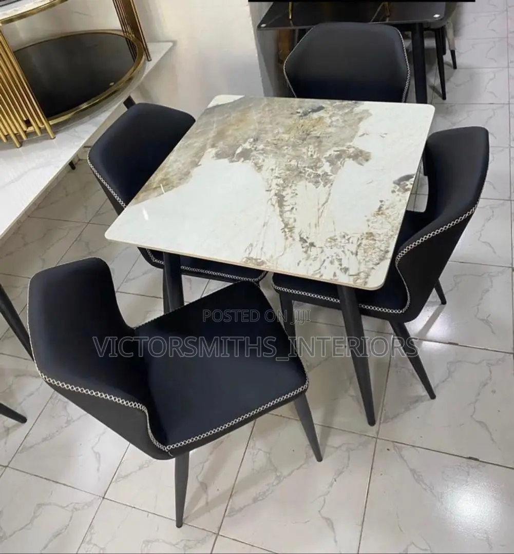 4 Sets Dinning Table and Mable Top
