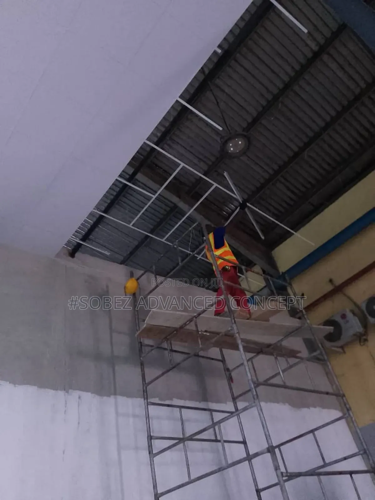High Roof Event Hall Ceiling Installation