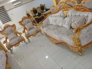 8 Seater Living Room Fabric Made Royal Sofa Chair.