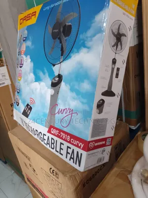 Qasa Rechargeable Fan QRF-7918 Curvy: Unmatched Airflow