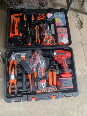 Electric Tools Box With Cordless Drill Machine