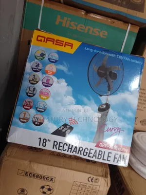 Qasa Rechargeable Fan QRF-7918:Stylish Air Circulation
