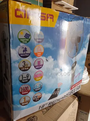 Qasa Rechargeable Standing Fanqrf-7918curvy:Quiet Efficient