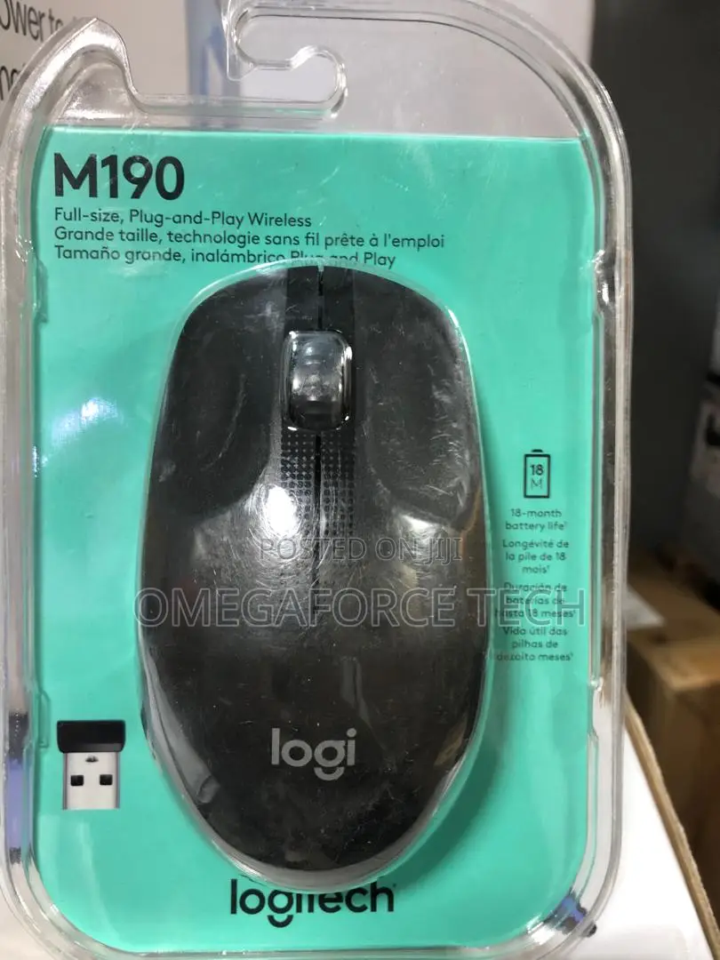 Logitech M190 Full-Size Wireless Mouse Charcoal