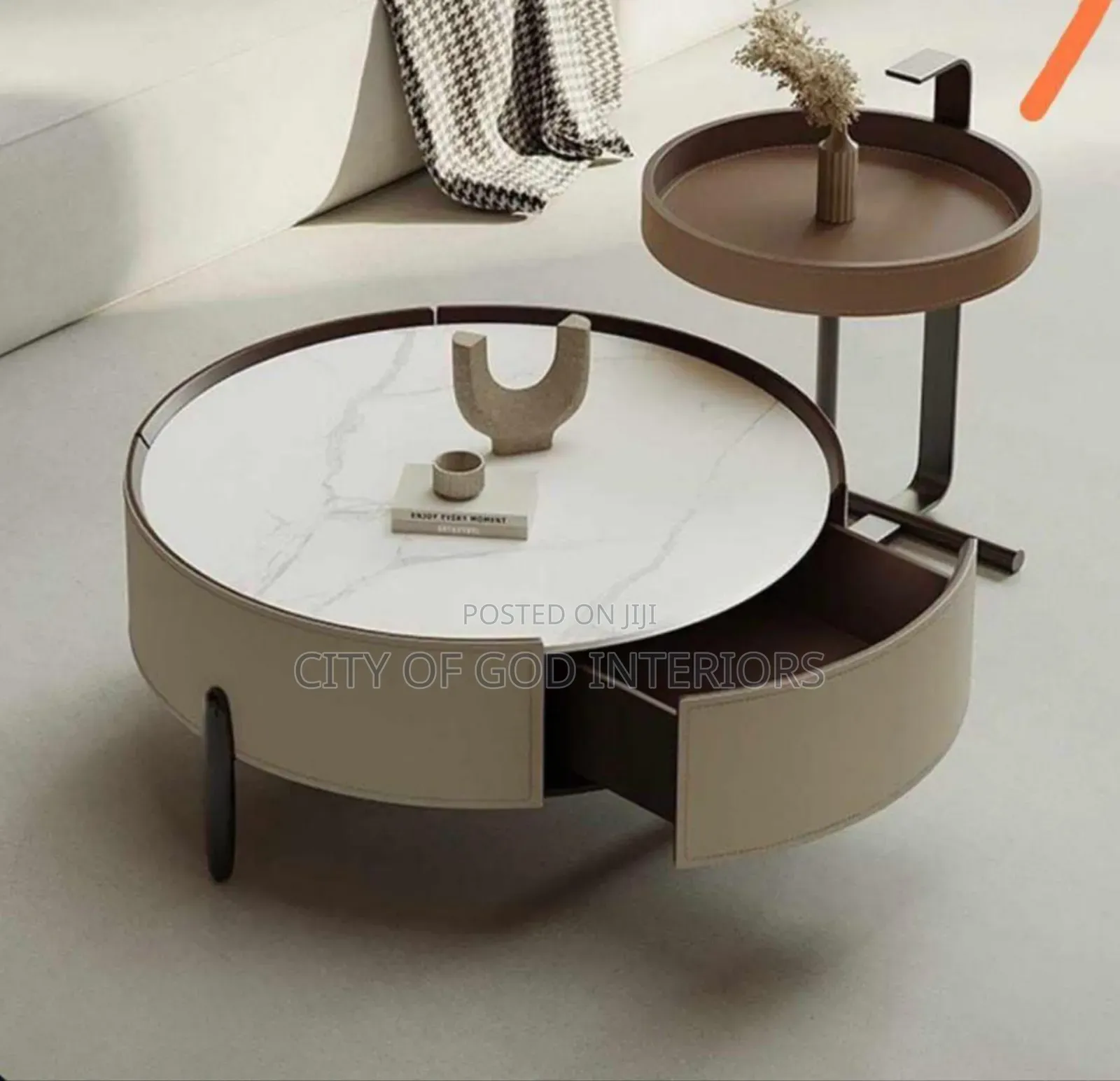 Executive Center Table Set With Marble Top