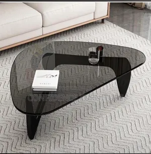 Photo - Quality Center Table With Thick Glass And Wooden Leg