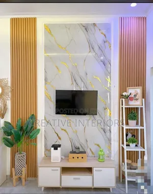 Fluted Panel and Marble Sheet