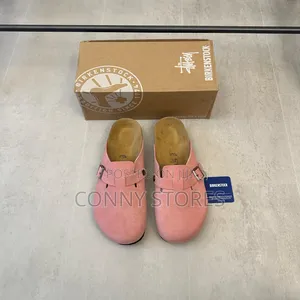 Authentic Stüssy X Birkenstock Boston Clogs “Dusty Pink
