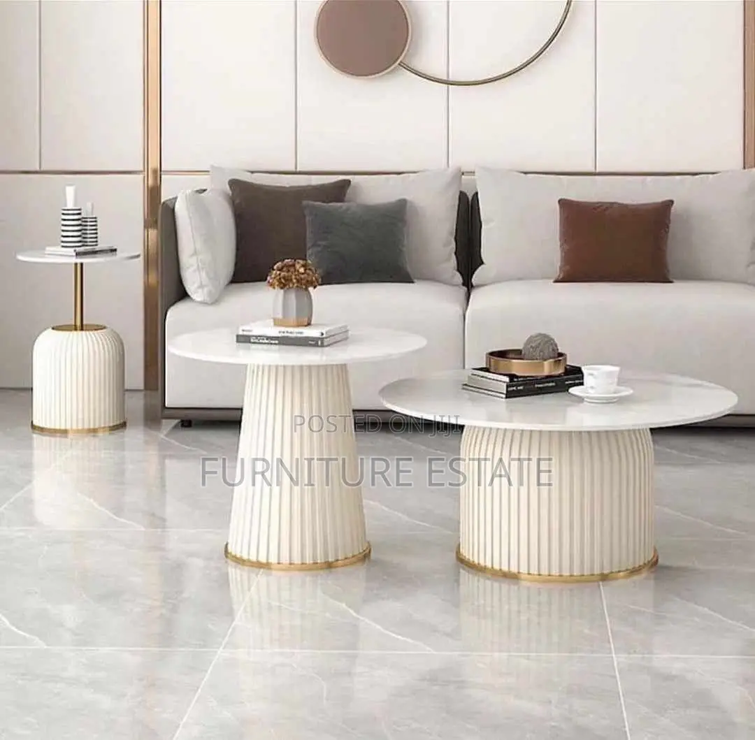 3-in-1 Premium Marble Center Table