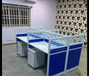 4-Person Modular Workstation Desk