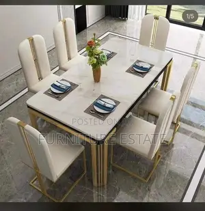 6-Seater Vip Luxury Marble Dining Set