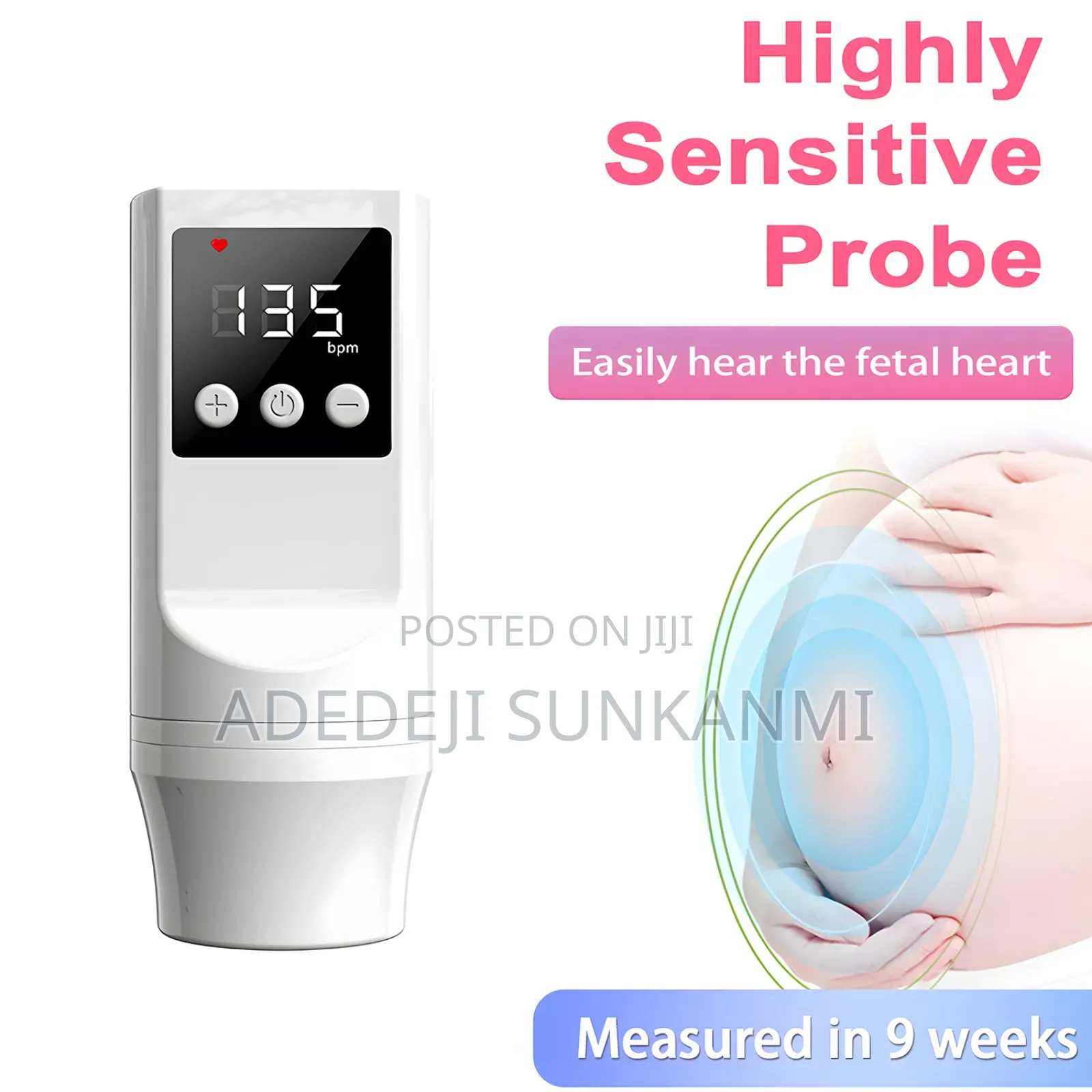 Digital LCD Fetal Doppler 3.0mhz